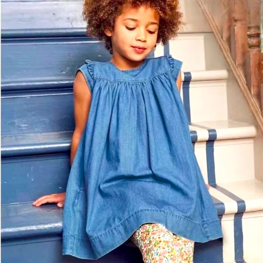 Mini Boden Blue Denim Sleeveless Dress